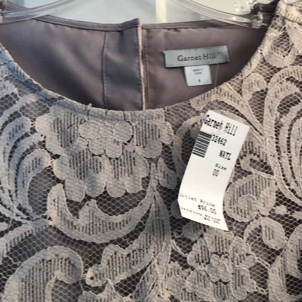 Garnet Hill Button Back Lace Top - Picture 3 of 6